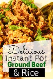 Instant Pot Ground Beef And Rice The Peculiar Green Rose Recipe Ground Beef Recipes Healthy Healthy Beef Recipes Ground Beef Recipes Easy