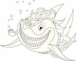 coloriage pirate mr requin sourit de toutes ses dents colorier police des pompiers