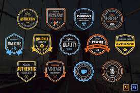 Badge Collection Text Eps Outlined Free Simple Business Cards Badge Logo Sign