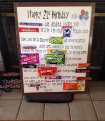 Birthday Poster Board Ideas Simple 21st Birthday Candy Card Candy Birthday Cards Candy Cards Birthday Candy Posters
