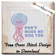 Tiny cross stitch cross stitch designs cross stitch patterns jellyfish light pink jellyfish jellyfish. Hancock S House Of Happy Tentacular Spectacular Week Free Cute Kawai Passive Aggressive Jellyfish Cross Stitch Design To Download