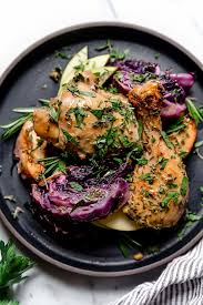 In this chicken and cabbage sheet pan supper, however, the tricks are minimal. Baked Apple Cider Chicken And Cabbage Skinnytaste