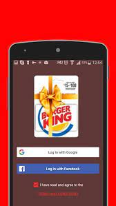 Discover our menu and order delivery or pick up from a burger king near you. Free Burger King Gift Cards App Pour Android Telechargez L Apk