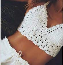 Hidden adjustable three hook closure for fastening in the back. Cute Knitwear Top Lace In 2021 Crochet Bralette Top Crochet Bralette Crochet Bikini Top