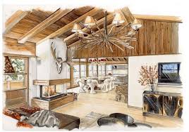 Raumkonzepte Peter Buchberger Project Chalet Kitzbuhel Interior Design Skizzen Innenarchitektur Zeichnung Architektur Innenarchitektur