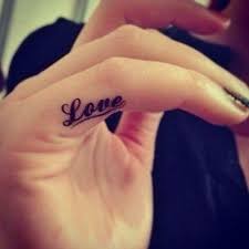Love Letter Tattoo On Finger Love Finger Tattoo Writing Tattoos Small Girl Tattoos