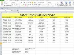 Aplikasi android untuk menyimpan data atau catatan pulsa bagi orang konter atau yang sedang menjual pulsa. Kabar Gembira Rekap Transaksi Pulsa Ke Excel Software Konter Pulsa Gratis