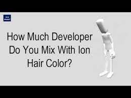 How Much Developer Do You Mix With Ion Hair Color Youtube