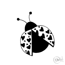 Black And White Ladybug Svg Lovebug Ladybug Baby Room Wall Decal Ladybug Baby Room Baby Room Wall Decals Baby Silhouette