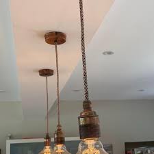 Rustic Aged Copper Single Pendant Without Bulb Etsy Rustic Pendant Lighting Pendant Light Fitting Light Fittings