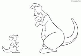 Heb je zelf een letters kleurplaat die niet op deze pagina mag ontbreken? Kangaroo Kleurplaat Kleurplaten 4535 Kangaroo Art Disney Tattoos Winnie The Pooh Drawing