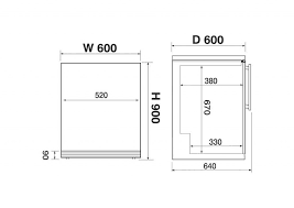 You may need to allow for two and a half inches between the door hinge and the wall to let the door open fully. Under Counter Freezer Cabinets Half Size Freezers Eco Fridge Ltd Uk