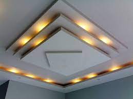 Plafon Gypsum Ruang Tamu Lampu Langit Langit Desain Desain Plafon