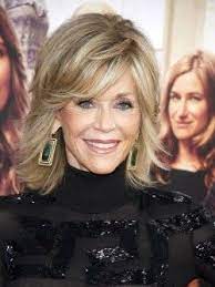 Jane Fonda Shoulder Length Lace Front Human Hair Wig Wig Hairstyles Medium Hair Styles Short Hair Balayage