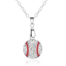 Fashion Cute Baseball Necklace Sport Pendant Stainless Steel Chain Necklace For Women Ball Sport Full Rhinestone Jewelry Shopee Malaysia Women Jewelry Silver Fashion Fashion Jewelry Necklaces