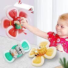 Buy Visen 3pcs Suction Cup Spinner Toys Cute Animal Cartoon Suction Toys For Baby Soft Silicone Spinning Top Toys With Rotating Suction Cup Baby Bath Toys Is Suitable For Bathroom Dining Table And Travel Online