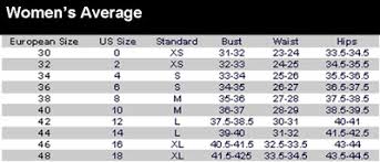 Labels For Less American And European Size Chart