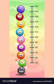 Kids Height Chart Wall Metter With Funny Cartoon