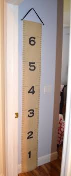 Burlap Family Growth Chart Uses Paper Round Tags And Safety Pins To Record Measurements Growth Chart Fun Arts And Crafts Height Chart