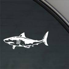 Black And White Shark Stickers Great White Shark Decal Scuba Diver Dive Car Sticker Great White Shark Boat Stickers Shark
