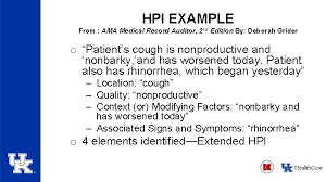 We know 272 definitions for hpi abbreviation or acronym in 7 categories. Documentation Guidelines For Professional Billing Kmsf Documentationcoding Education