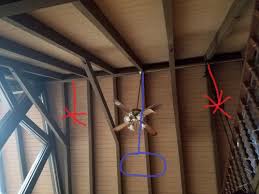 If the ceiling is higher, the recommended standard is to raise the chandelier 3 inches for each additional foot of ceiling height. Installing 2 Fans And A Chandelier In The Same Room