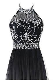 Classy Black And White Long Lace Up Halter Beaded Prom Dresses Z1001 Dresses Black Wedding Dresses Junior Prom Dresses