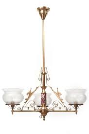 Three Light Aesthetic Movement Chandelier With Longwy And Dragons Chandelier Diy Crystal Lamp Makeover Diy Chandelier