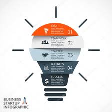 Vector Light Bulb Infographic Template For Circle Diagram