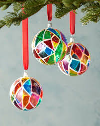 Three Mosaic Glass Ball Christmas Ornaments Christmas Ornaments Christmas Decorations Ornaments Glass Christmas Ornaments