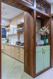 A Sea Green Cabinet At The Entrance Of This Open Kitchen Modernhomedecorideas Modern Kitchen Design Kitchen Room Design Kitchen Furniture Design