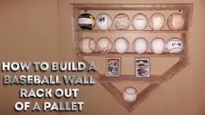 3 shelf sections 59x19 1. Easy Weekend Project How To Build A Baseball Wall Rack From A Pallet Home Plate Style Youtube