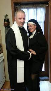 I was a voodoo doll, and sean was awesome in his zoot voodoo priest costume. Priest And Nun Couples Halloween Costume Original Diy Costumes