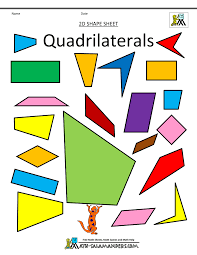 A quadrilateral is inscribed in a circle it means all the vertices of quadrilateral are touching the circle. Shapes Clip Art First Grade 2d Shapes