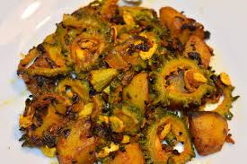 Manipuri Style Karotkhabi Kanghou Recipe Bitter Gourd Potato Stir Fry Recipe Recipes Indian Food Recipes Vegetarian Veg Dishes