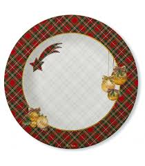 Funda tablet/micro bombata para cerceta (11): Piatti Fondi Di Carta A Righe Natale In Scozia 24 Cm 2 Confezioni