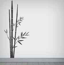 Black And White Bamboo Tree Wall Painting Bamboo Stickable Vinyl Wall Decal Bamboo Wall Art Bedroom Wall Paint Wall Paint Designs