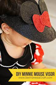 Craft Tutorial Disney Minnie Mouse Visor Hat See Vanessa Craft Minnie Mouse Disney Diy Visor Hats
