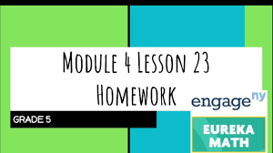 Ability to locate an answer to a question quickly or to solve a problem efficiently. Engage Ny Eureka Math Grade 5 Module 4 Lesson 23 Homework Youtube