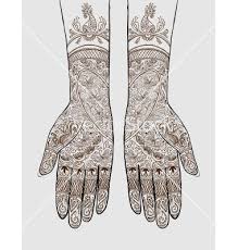 Hands With Henna Tattoo Vector Image On Vectorstock Henna Images Henna Tattoo Floral Pattern Vector