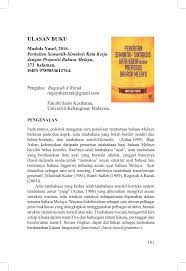 Kalimat ini berasal dari sumber eksternal dan mungkin tidak akurat. Pdf A Review Of The Book Perkaitan Sintaksis Semantik Kata Kerja Dengan Preposisi Bahasa Melayu