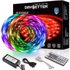 Brighten up your entire home with these color awesome changing led strips. Daybetter Led Strip Lights 32 8ft 10m With 44 Keys Ir Remote And 12v Power Supply Flexible Color Changing 5050 Rgb 300 Leds Light Strips Kit For Home Bedroom Kitchen Diy Decoration Walmart Com