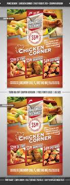 Graphicriver Chicken Corner Fast Food Flyer Coupon Version 2597597 Gastronomia Elementos Graficos Gourmet