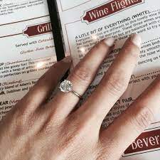 1 5ct Solitaire Round Engagement Ring On Size 4 Finger Round Solitaire Engagement Ring Round Engagement Rings Engagement Ring On Hand