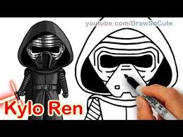 How To Draw Star Wars Kylo Ren Step By Step Cute The Force Awakens Star Wars Drawings Drawing Stars Star Wars Kylo Ren