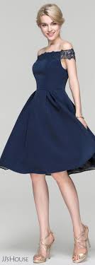 Us 115 00 A Line Princess Off The Shoulder Knee Length Stretch Crepe Cocktail Dress Jj S House Cocktail Dress Definition Formal Dresses Outfits Affordable Cocktail Dresses