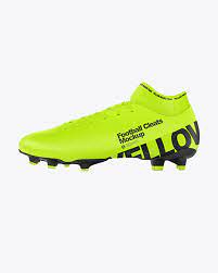 Download Football Cleat Mockup Side View In Apparel Mockups On Yellow Images Object Mockups