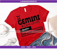Gemini Birthday Shirt Design SVG Jpg PNG - Instant Digital ...