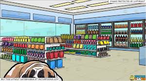 A Tired St Bernard Dog And Inside A Convenience Store Background Light Blue Leggings Background White Shirt And Jeans