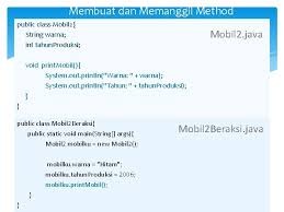 2.1 analisis dan desain berorientasi objek. Konsep Dasar Pemrograman Berorientasi Objek Class Object Method